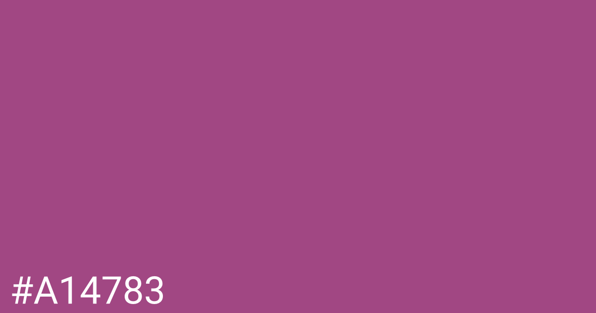 Hex color #a14783 graphic