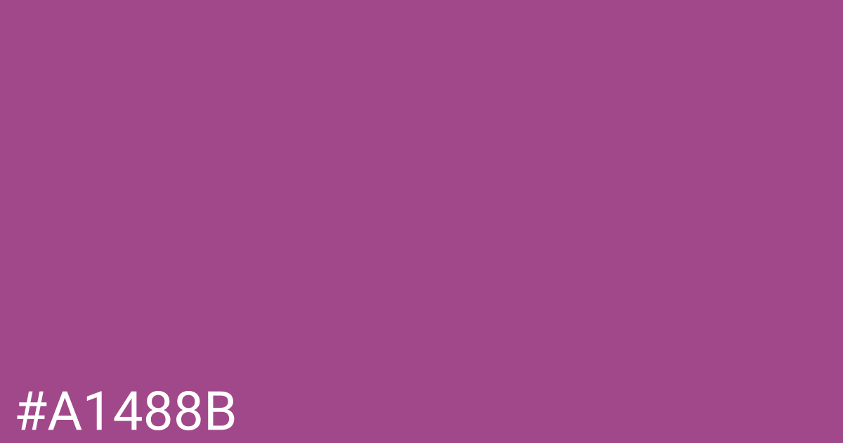 Hex color #a1488b graphic