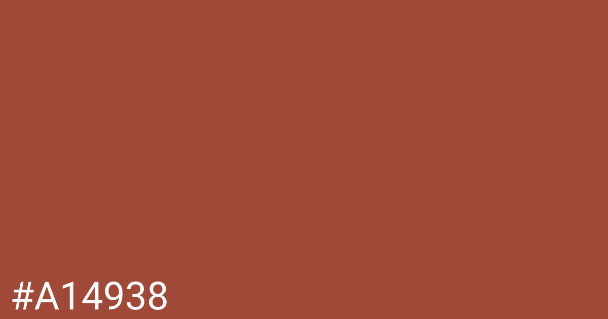 Hex color #a14938 graphic