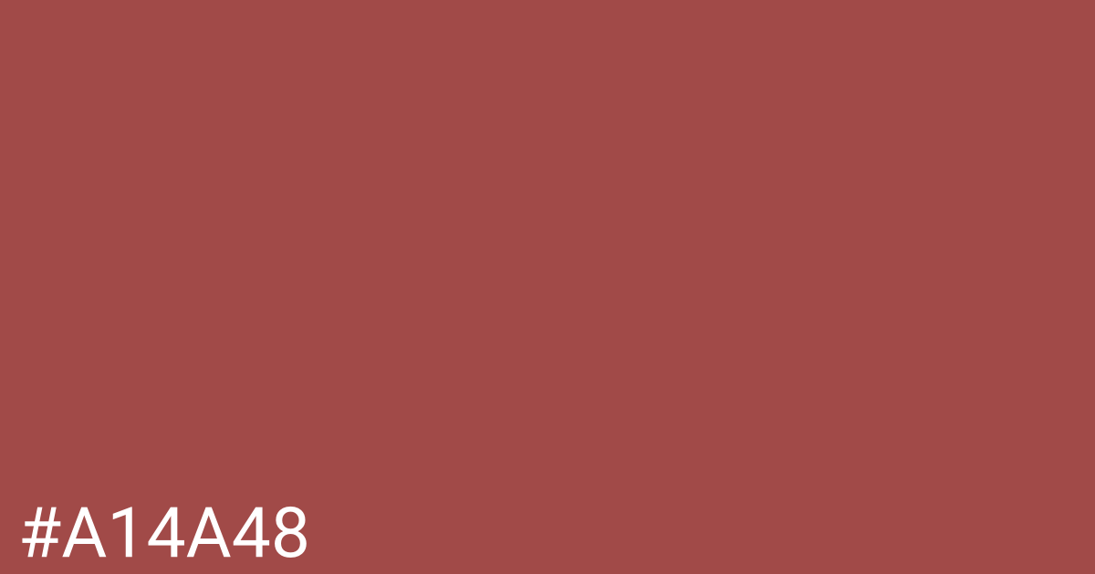 Hex color #a14a48 graphic