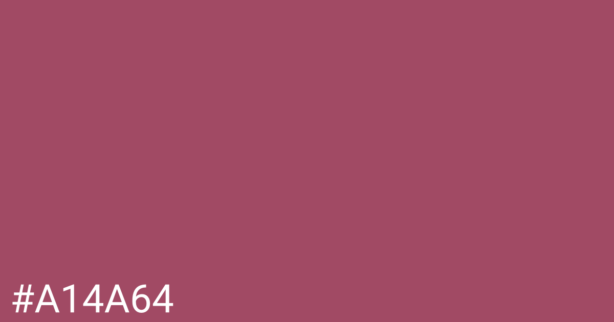 Hex color #a14a64 graphic