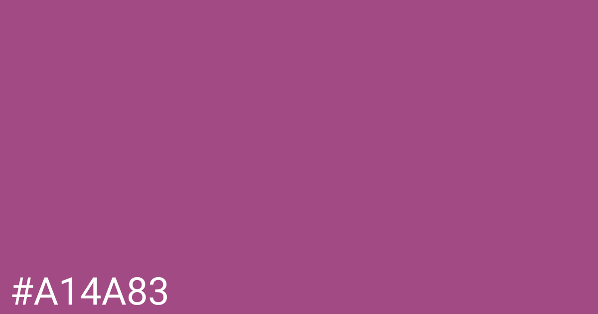 Hex color #a14a83 graphic