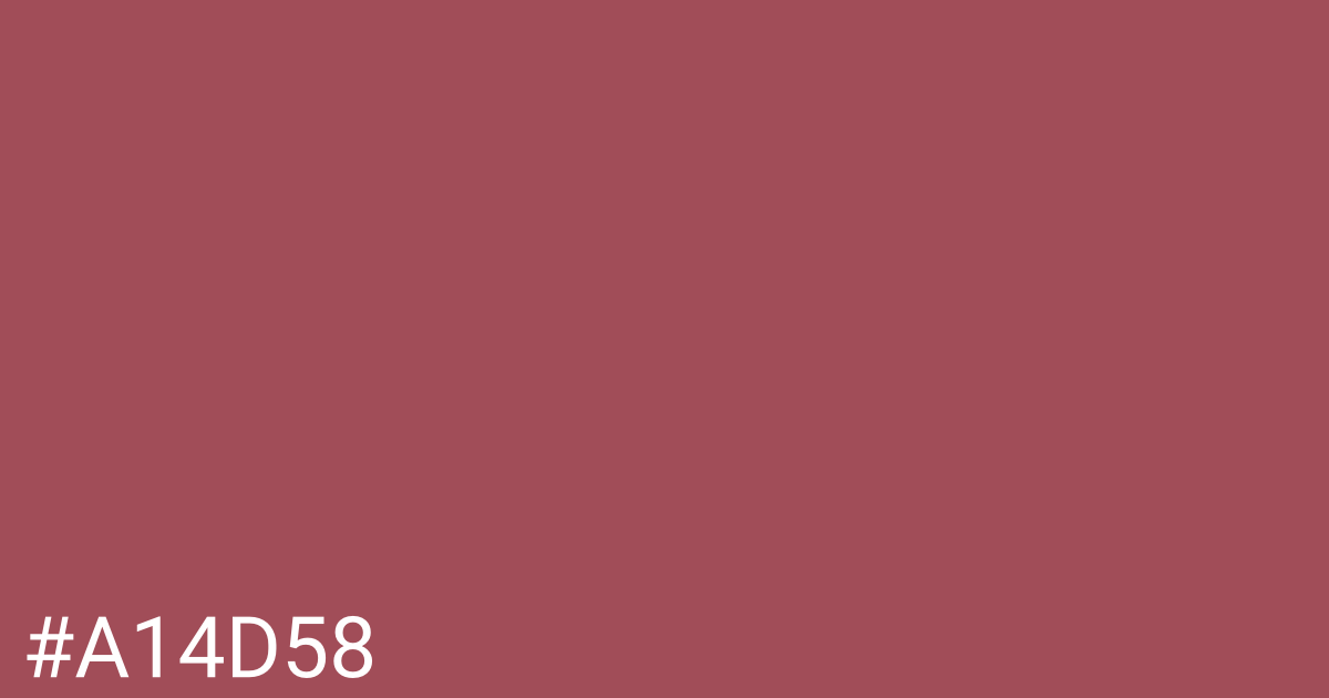 Hex color #a14d58 graphic