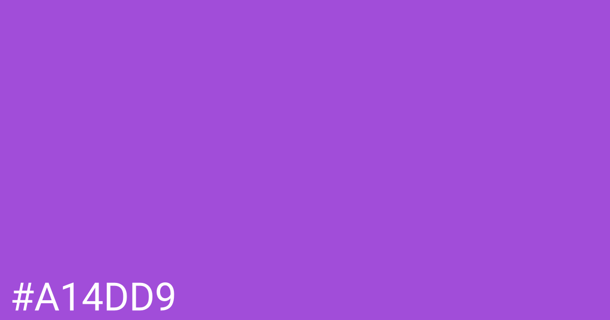 Hex color #a14dd9 graphic