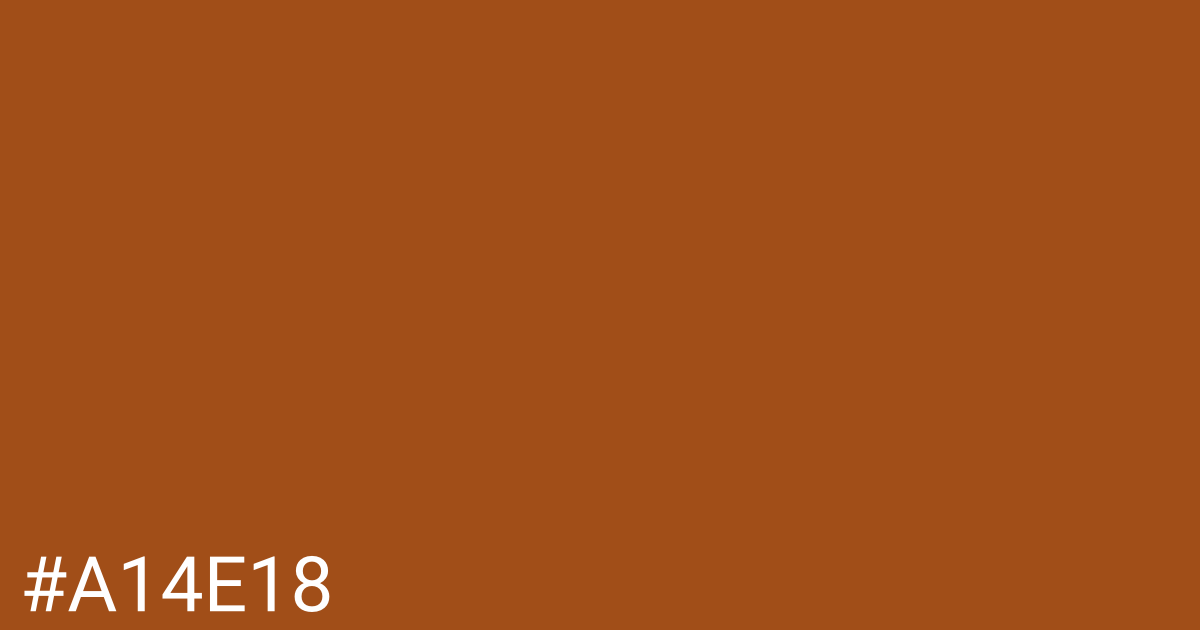 Hex color #a14e18 graphic