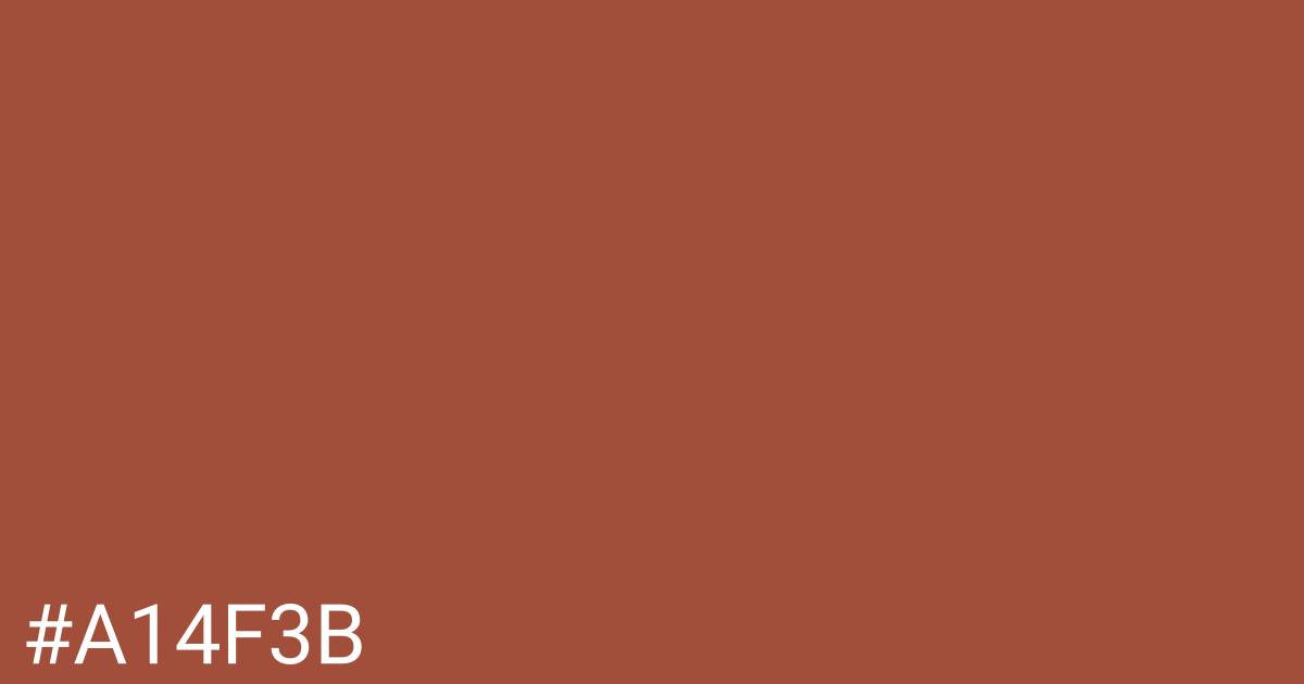 Hex color #a14f3b graphic