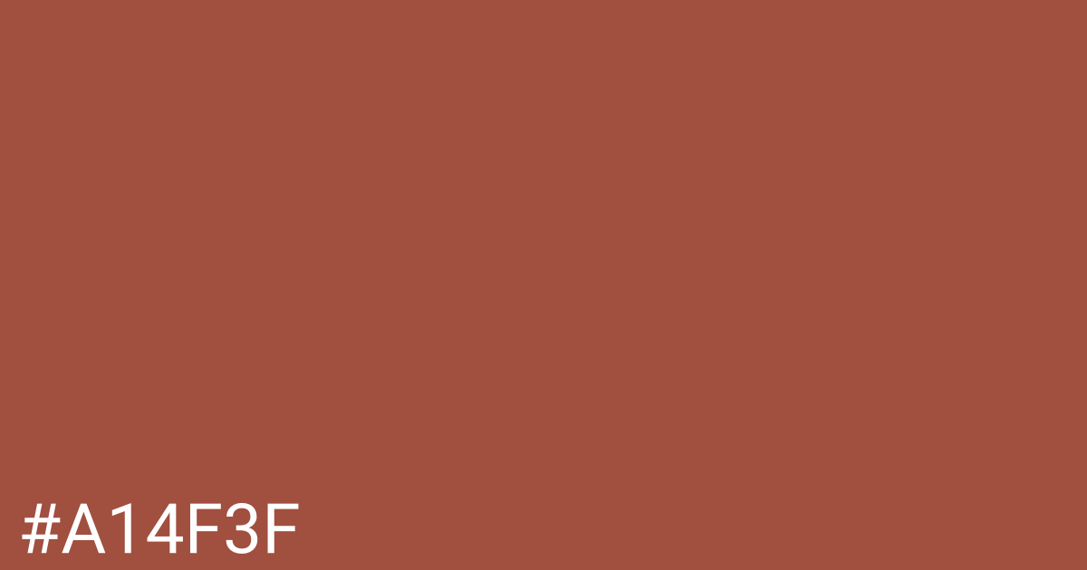 Hex color #a14f3f graphic