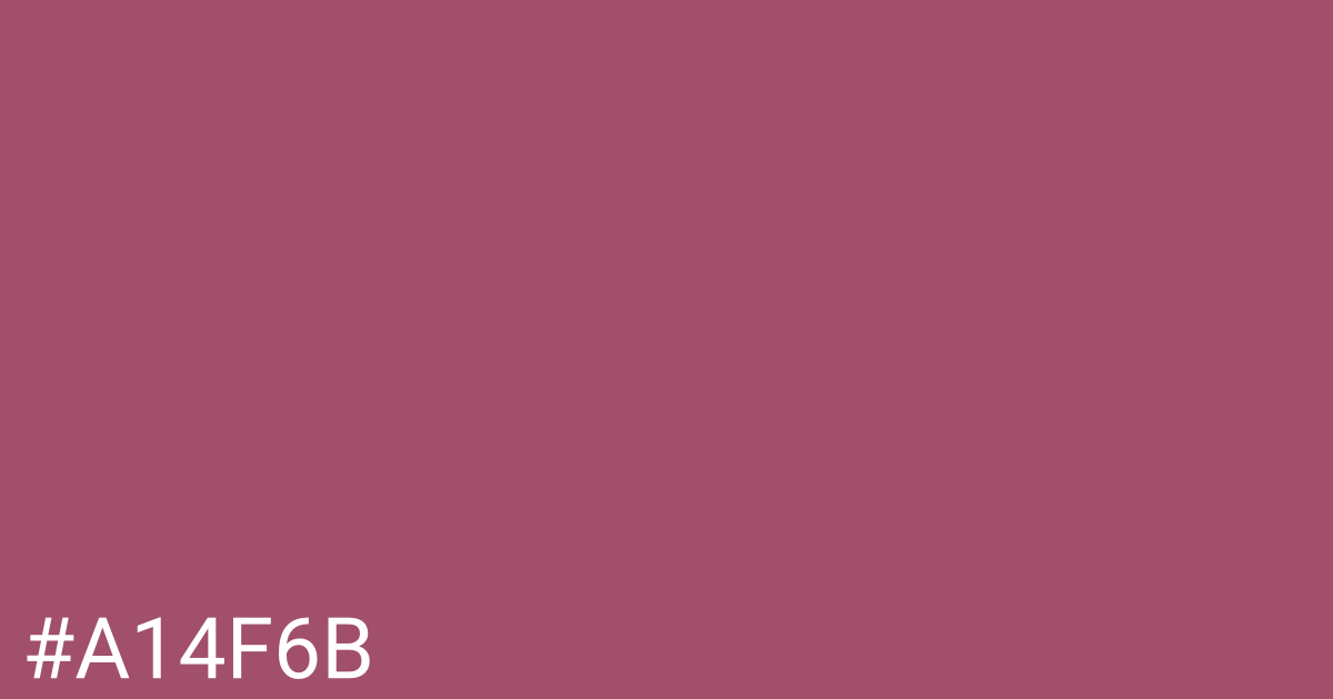 Hex color #a14f6b graphic