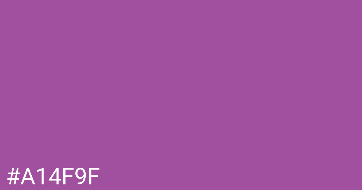 Hex color #a14f9f graphic