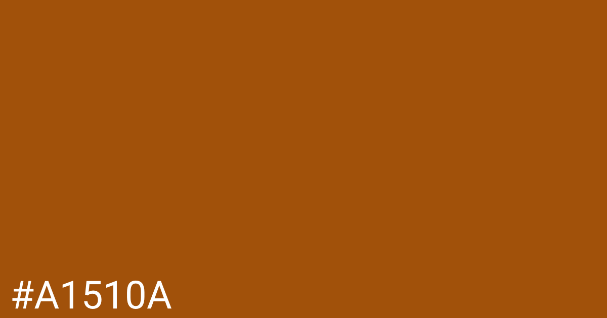 Hex color #a1510a graphic
