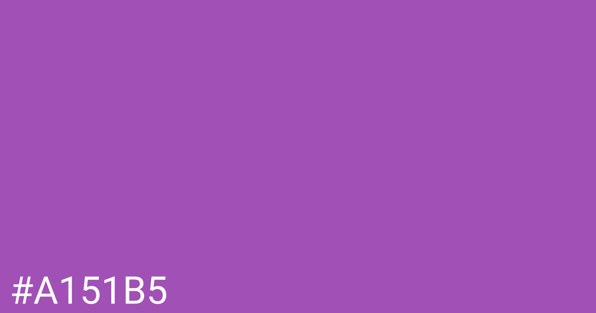 Hex color #a151b5 graphic