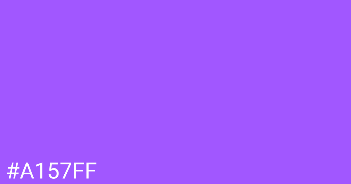 Hex color #a157ff graphic