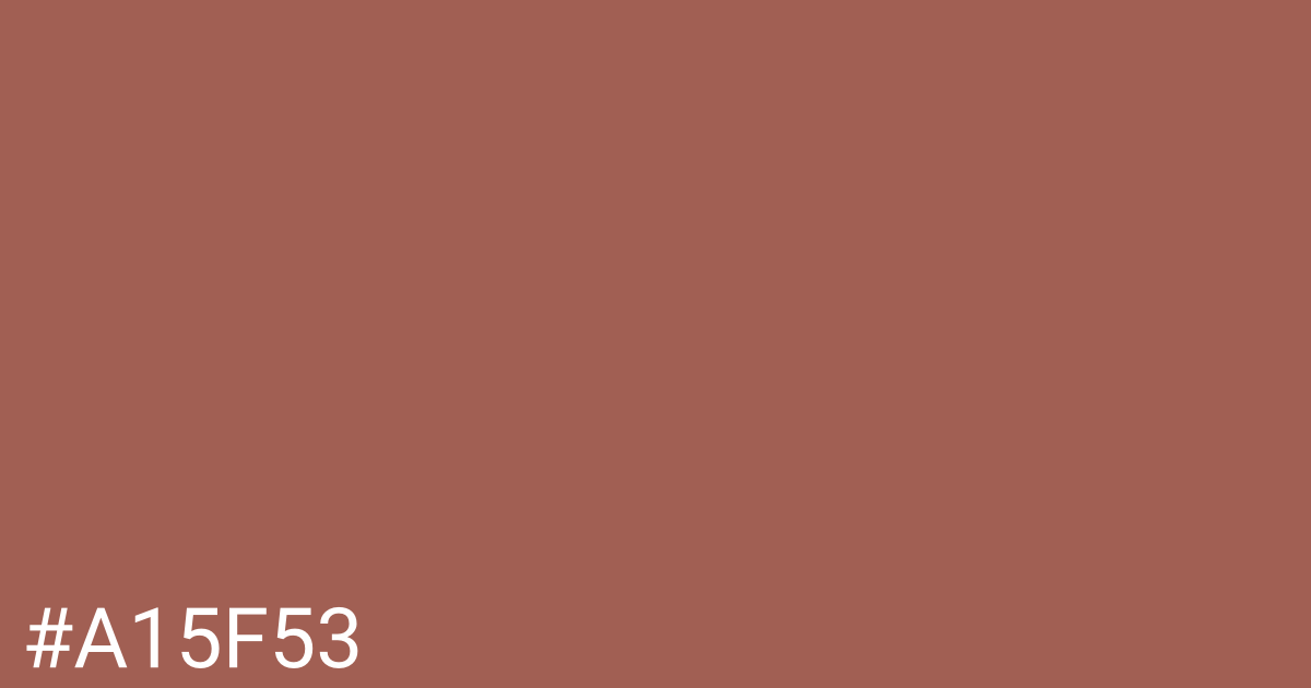 Hex color #a15f53 graphic