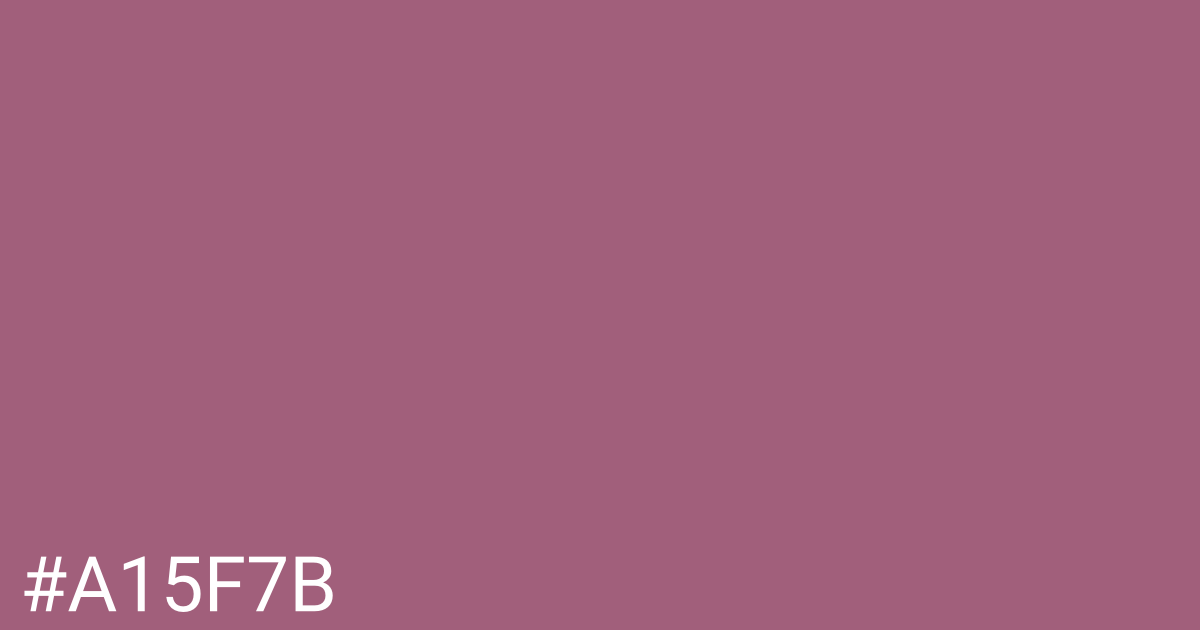 Hex color #a15f7b graphic