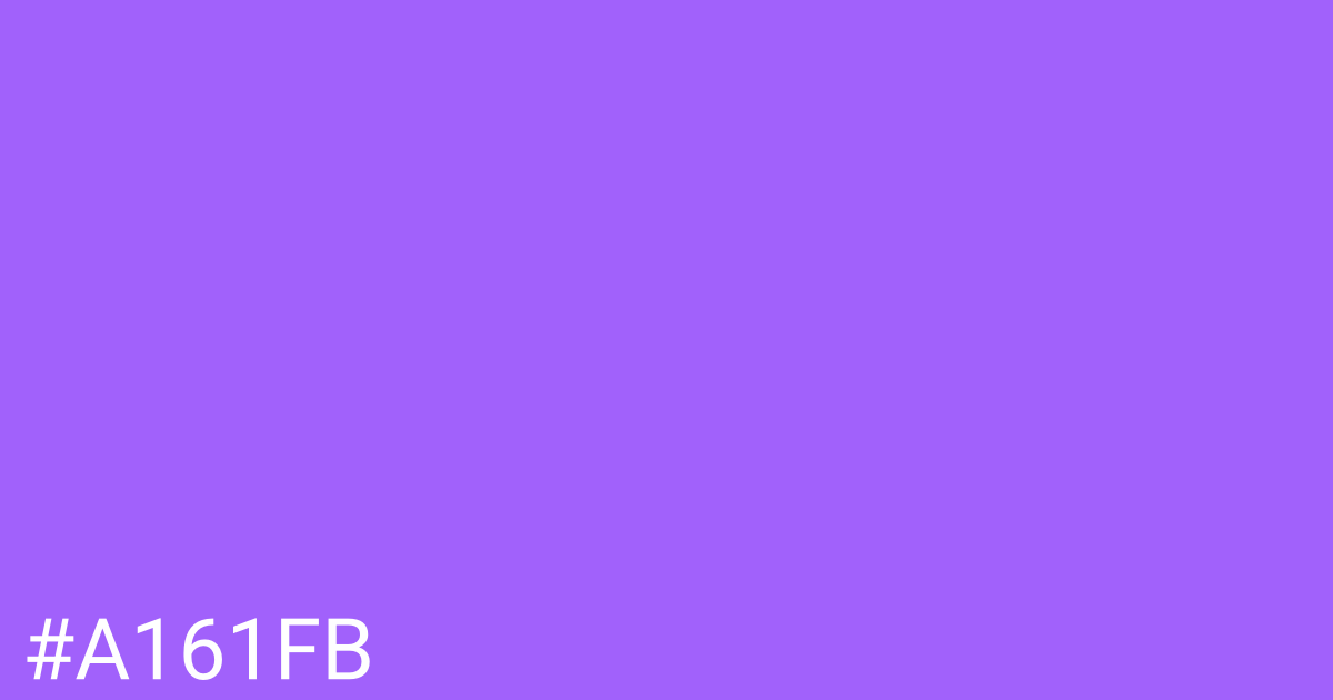 Hex color #a161fb graphic