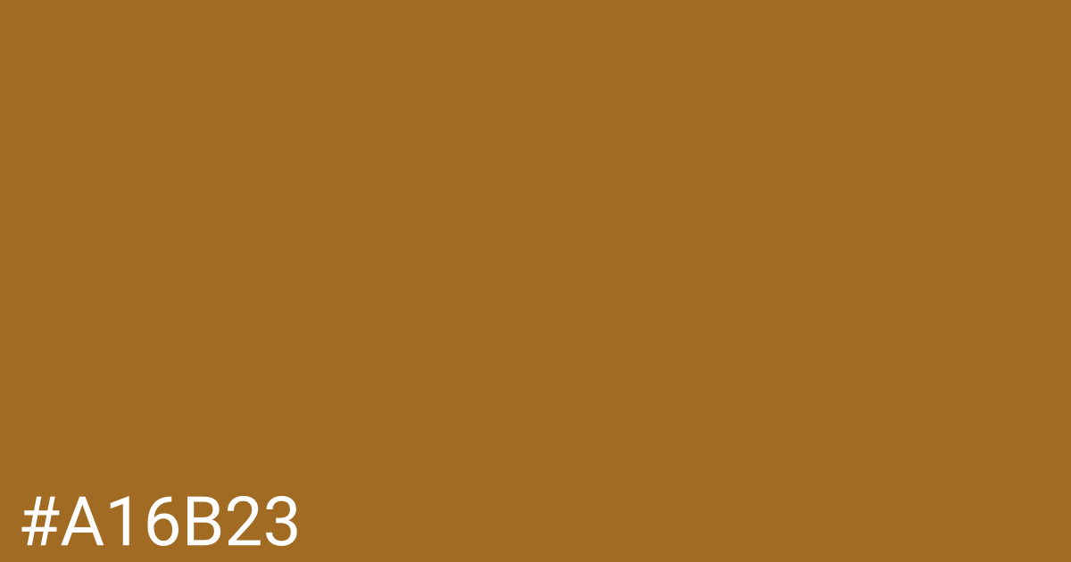 Hex color #a16b23 graphic