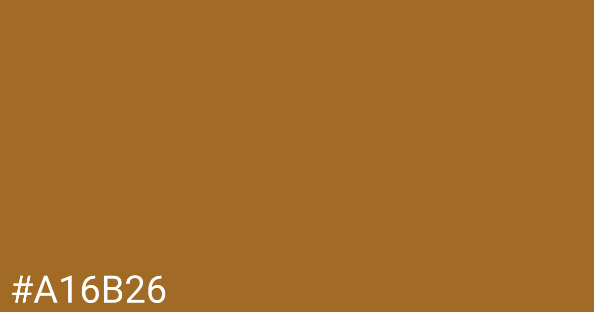 Hex color #a16b26 graphic
