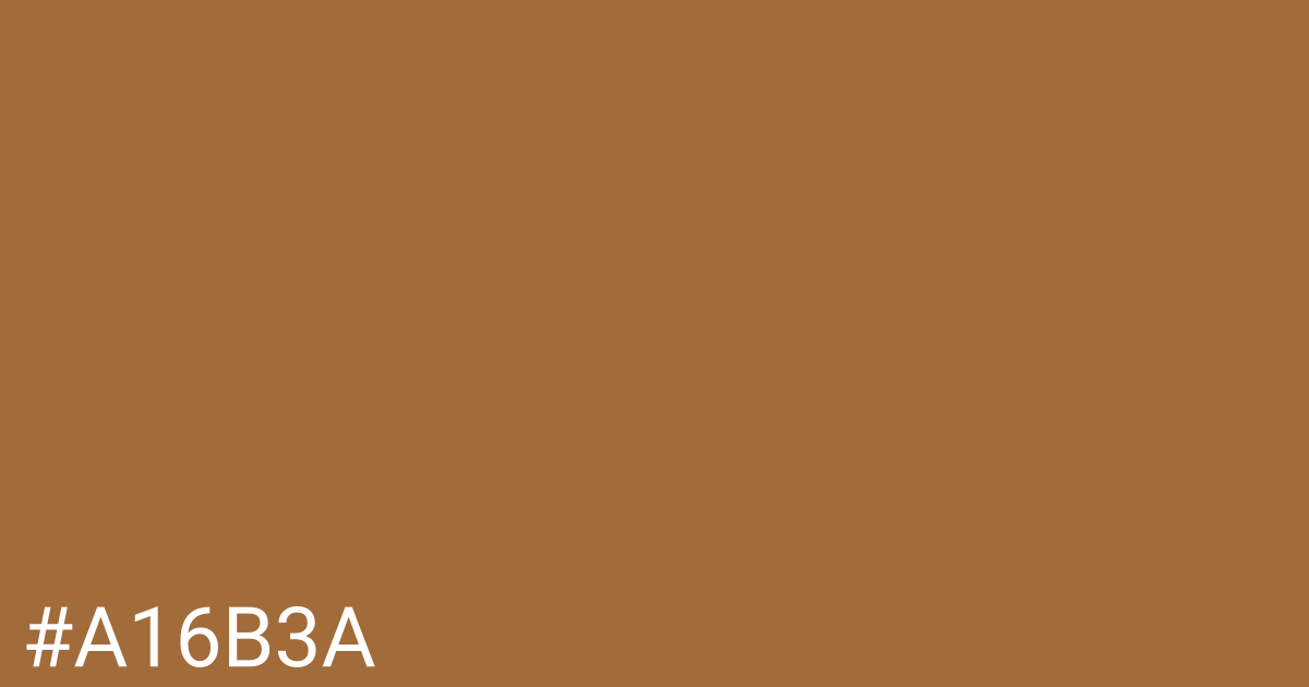 Hex color #a16b3a graphic