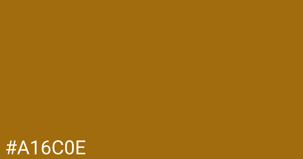 Hex color #a16c0e graphic