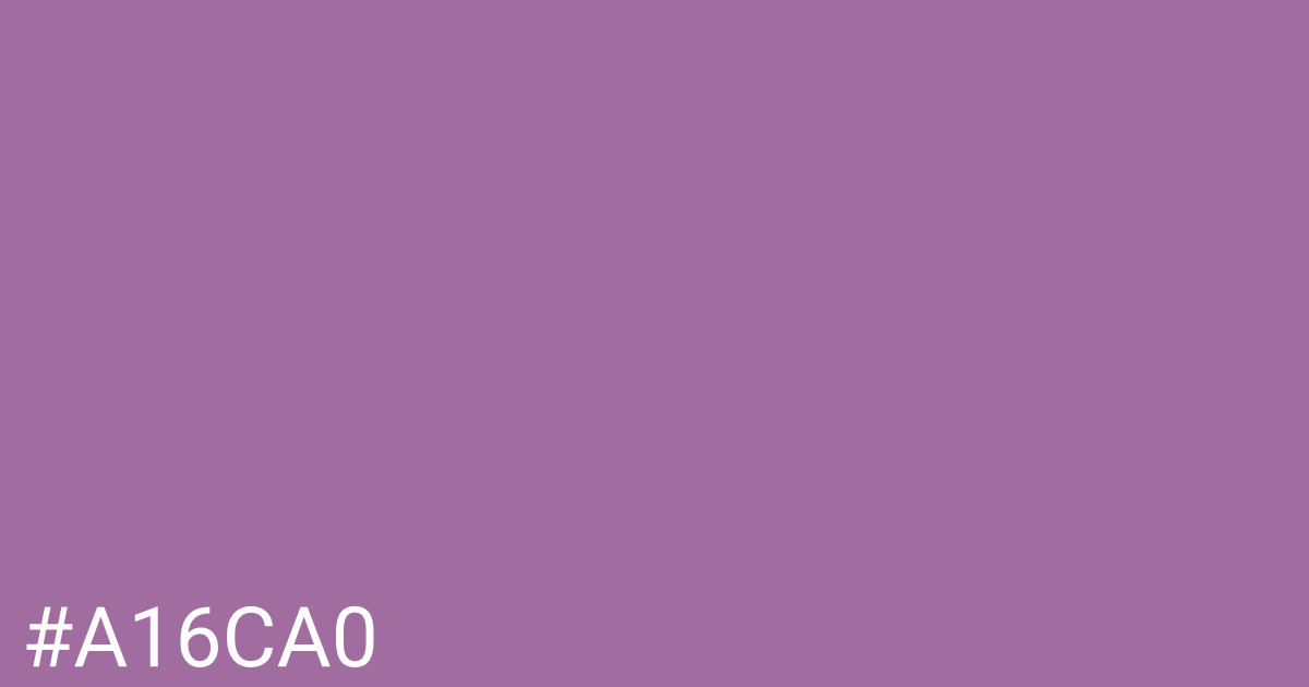 Hex color #a16ca0 graphic