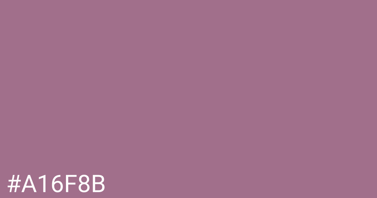 Hex color #a16f8b graphic