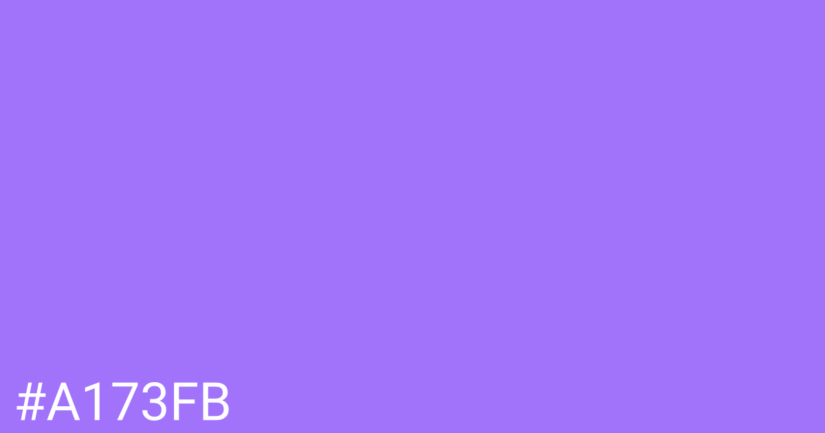 Hex color #a173fb graphic