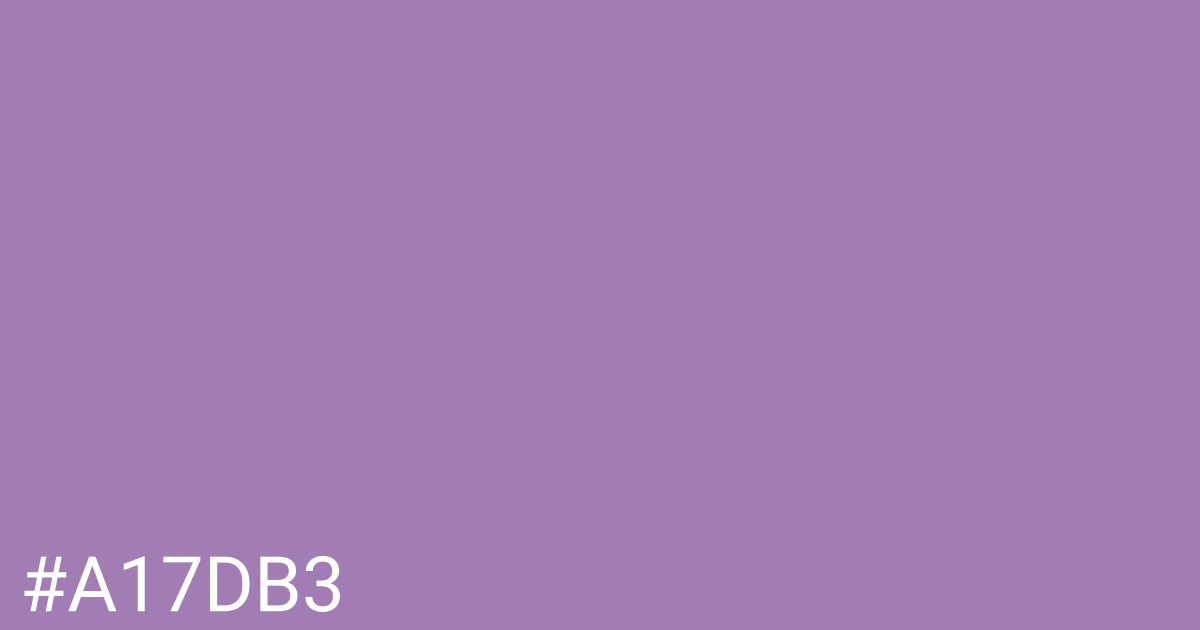 Hex color #a17db3 graphic