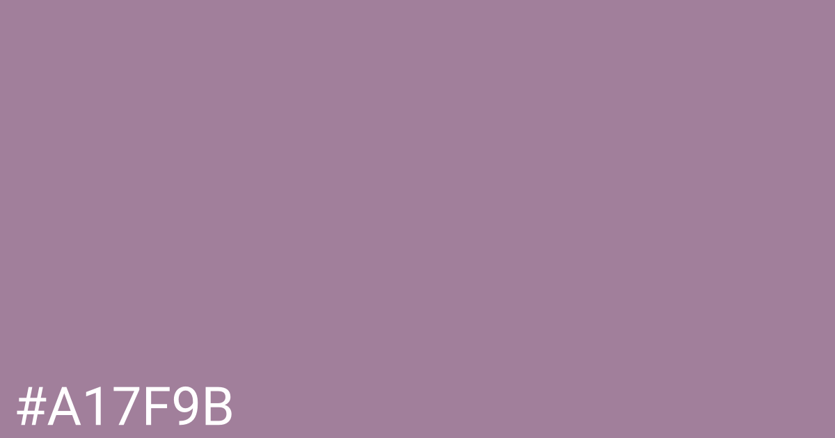 Hex color #a17f9b graphic