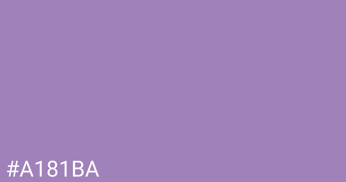 Hex color #a181ba graphic