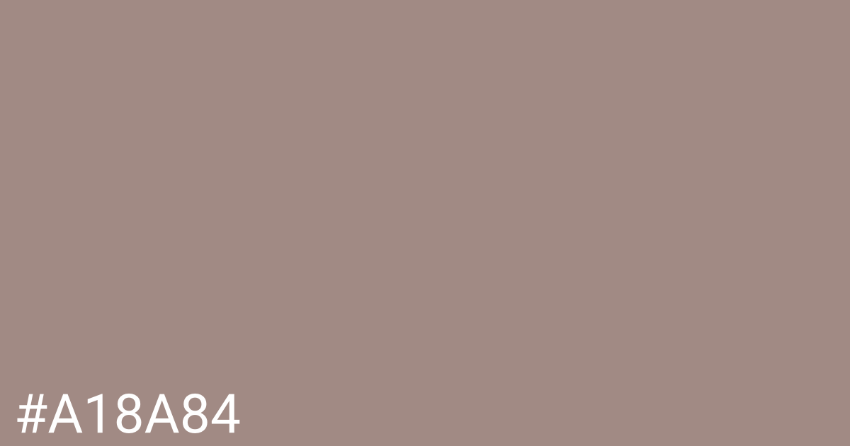 Hex color #a18a84 graphic