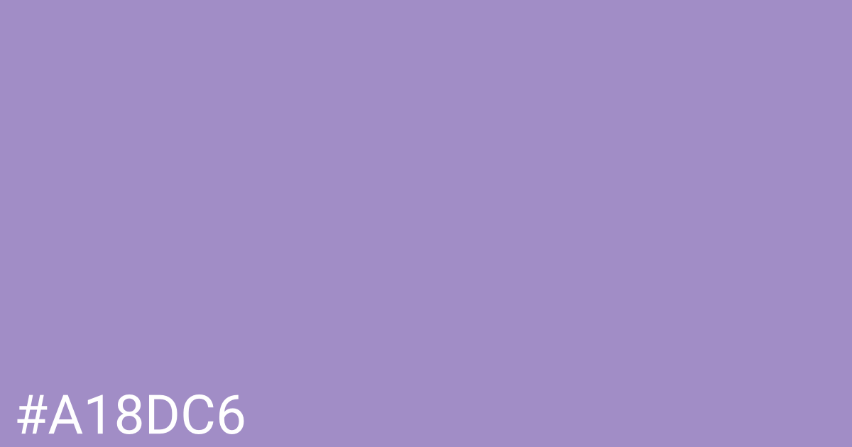 Hex color #a18dc6 graphic