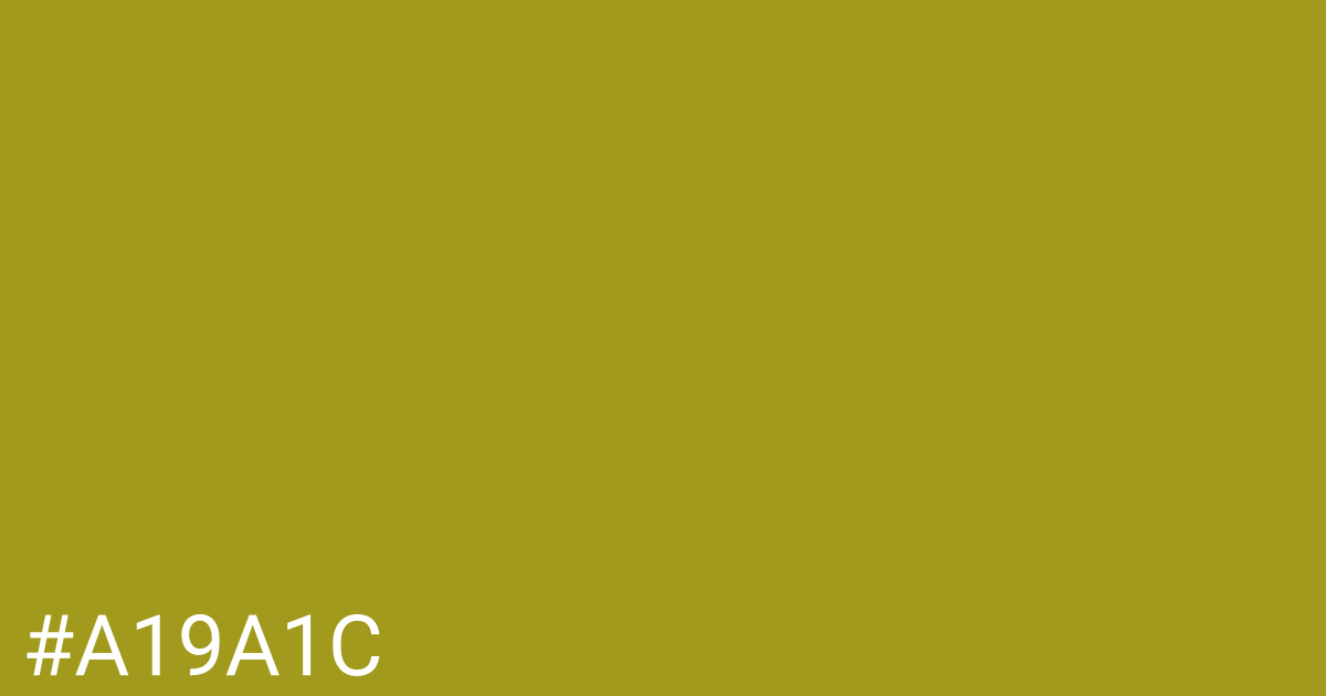 Hex color #a19a1c graphic