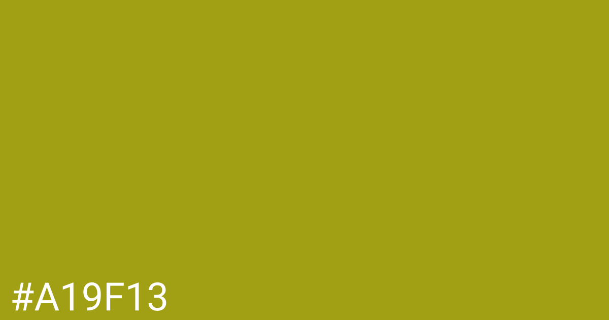 Hex color #a19f13 graphic