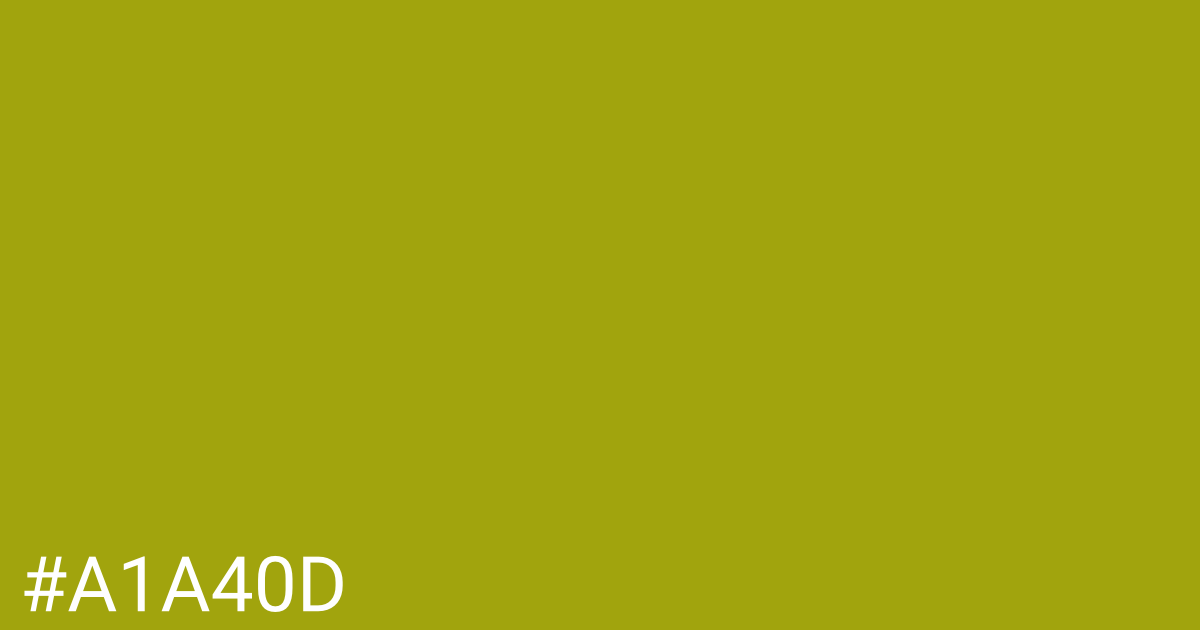 Hex color #a1a40d graphic