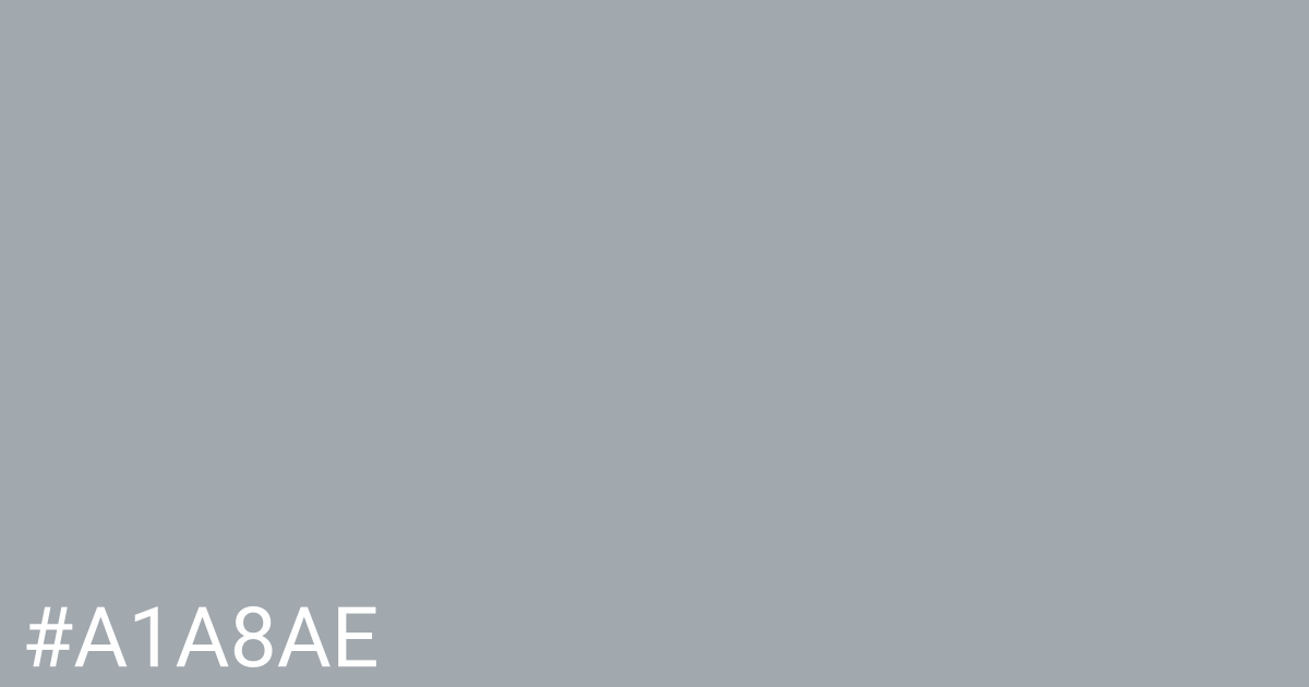 Hex color #a1a8ae graphic