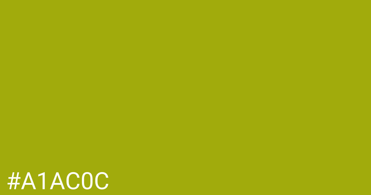 Hex color #a1ac0c graphic