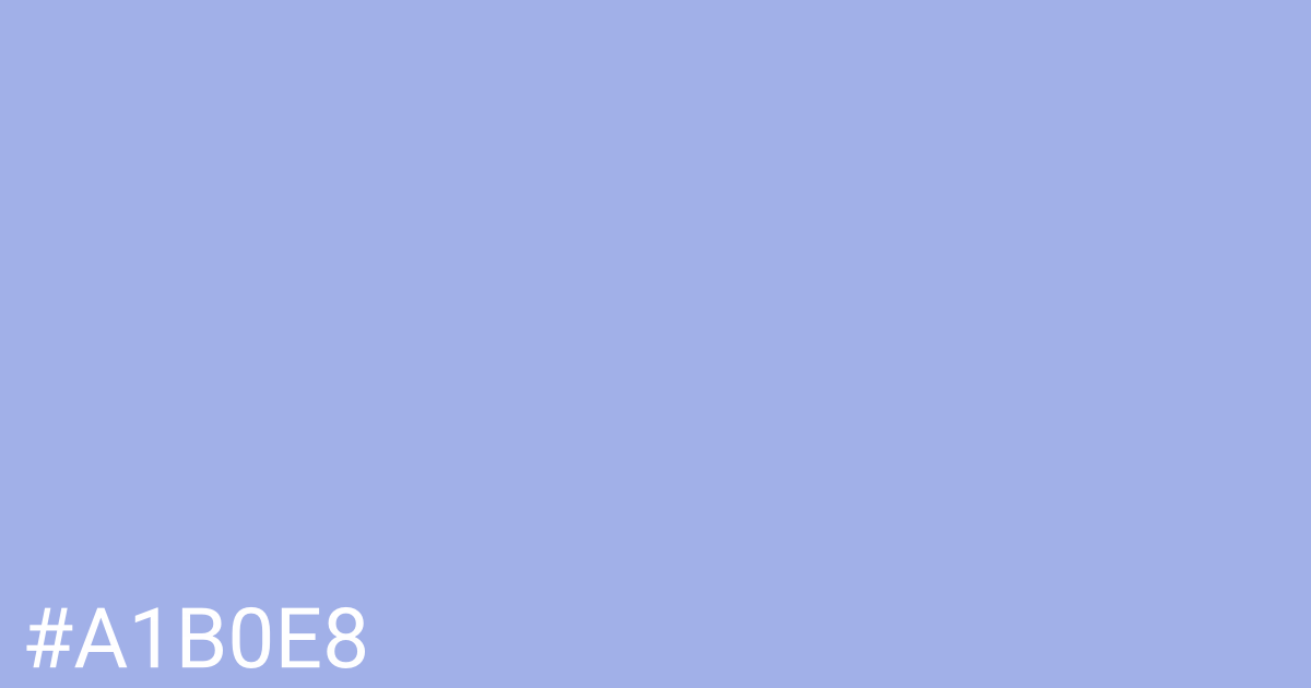 Hex color #a1b0e8 graphic