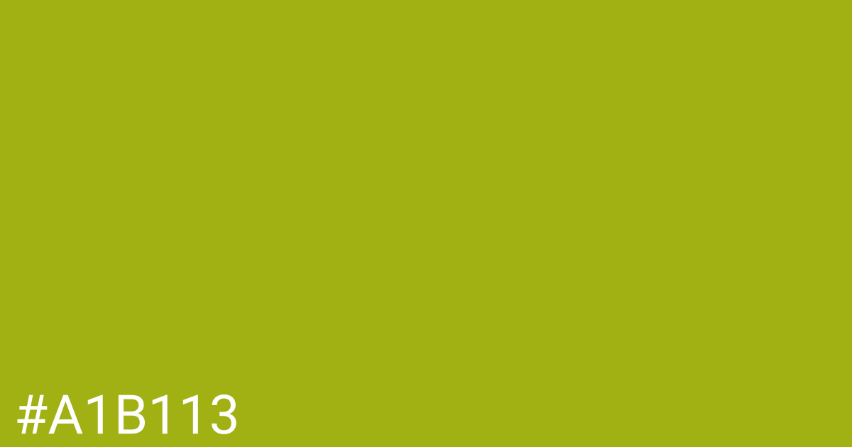 Hex color #a1b113 graphic