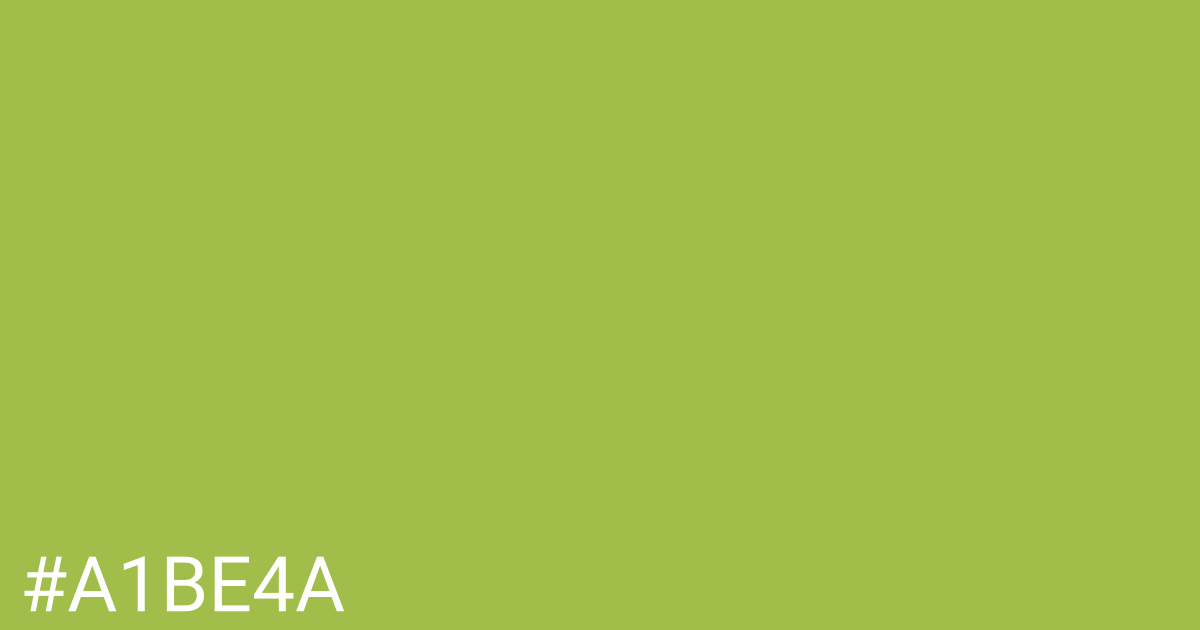 Hex color #a1be4a graphic