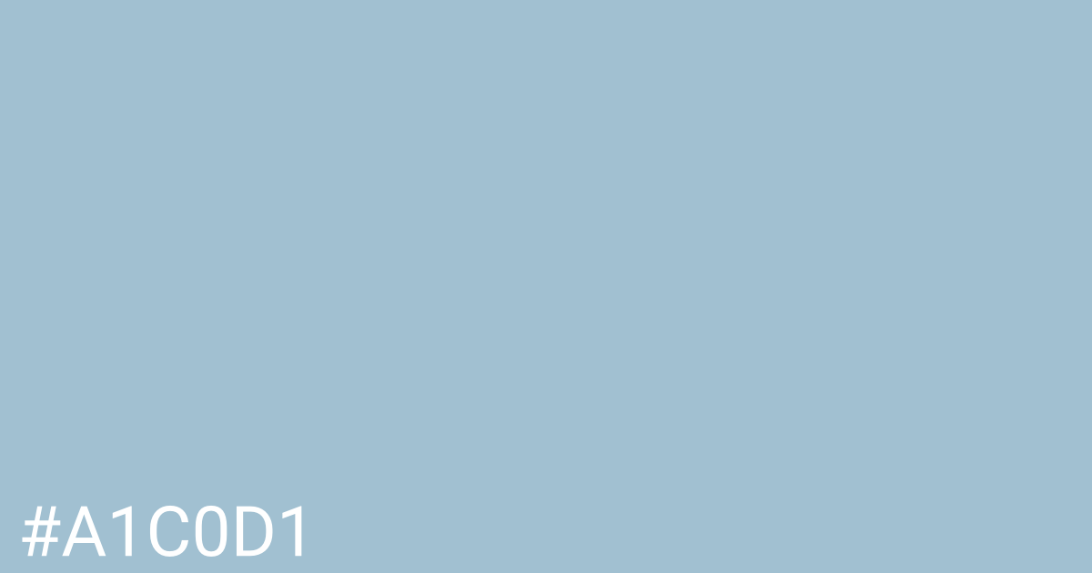 Hex color #a1c0d1 graphic