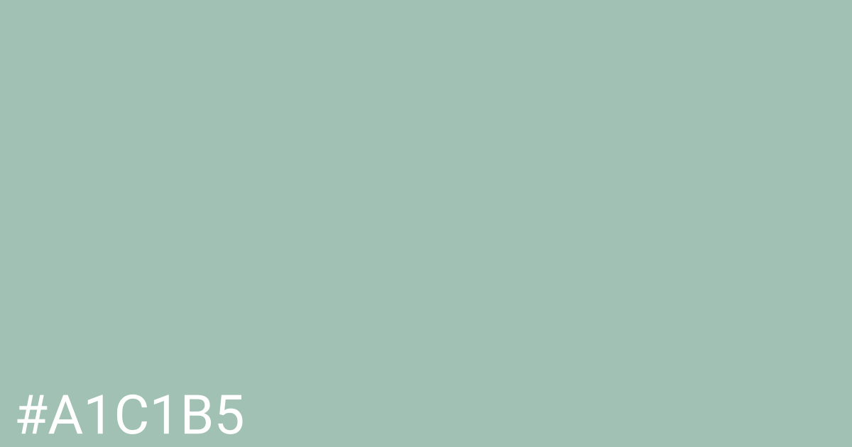 Hex color #a1c1b5 graphic