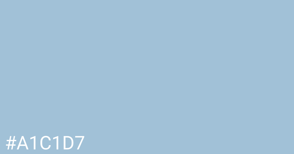 Hex color #a1c1d7 graphic