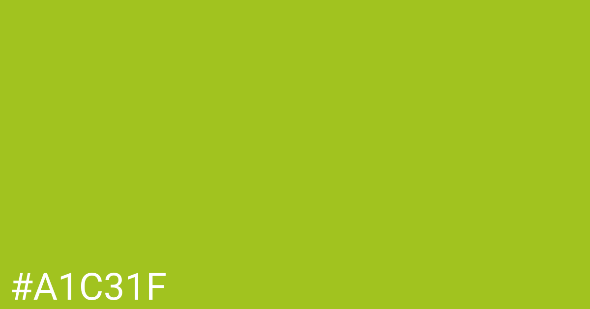 Hex color #a1c31f graphic