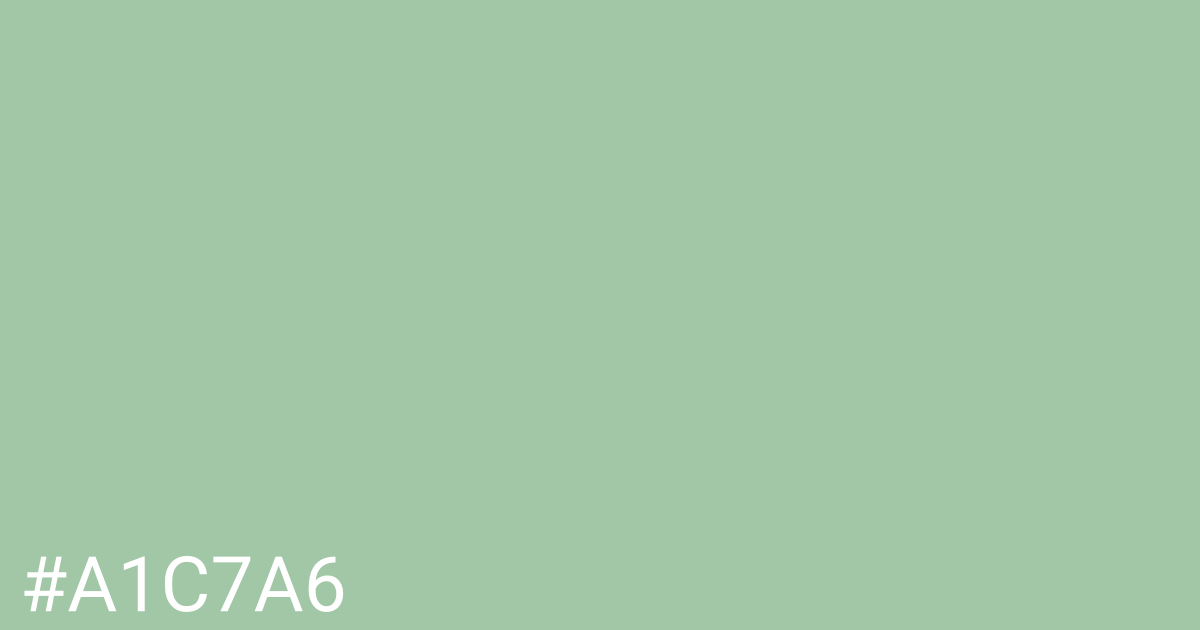 Hex color #a1c7a6 graphic