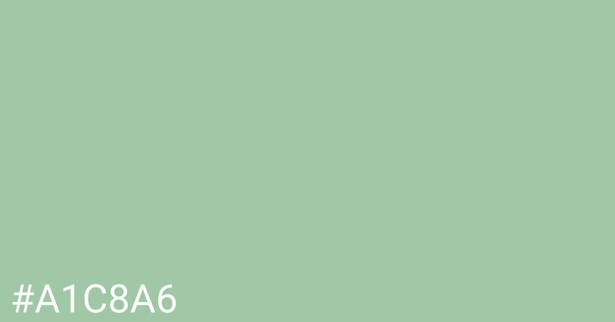 Hex color #a1c8a6 graphic