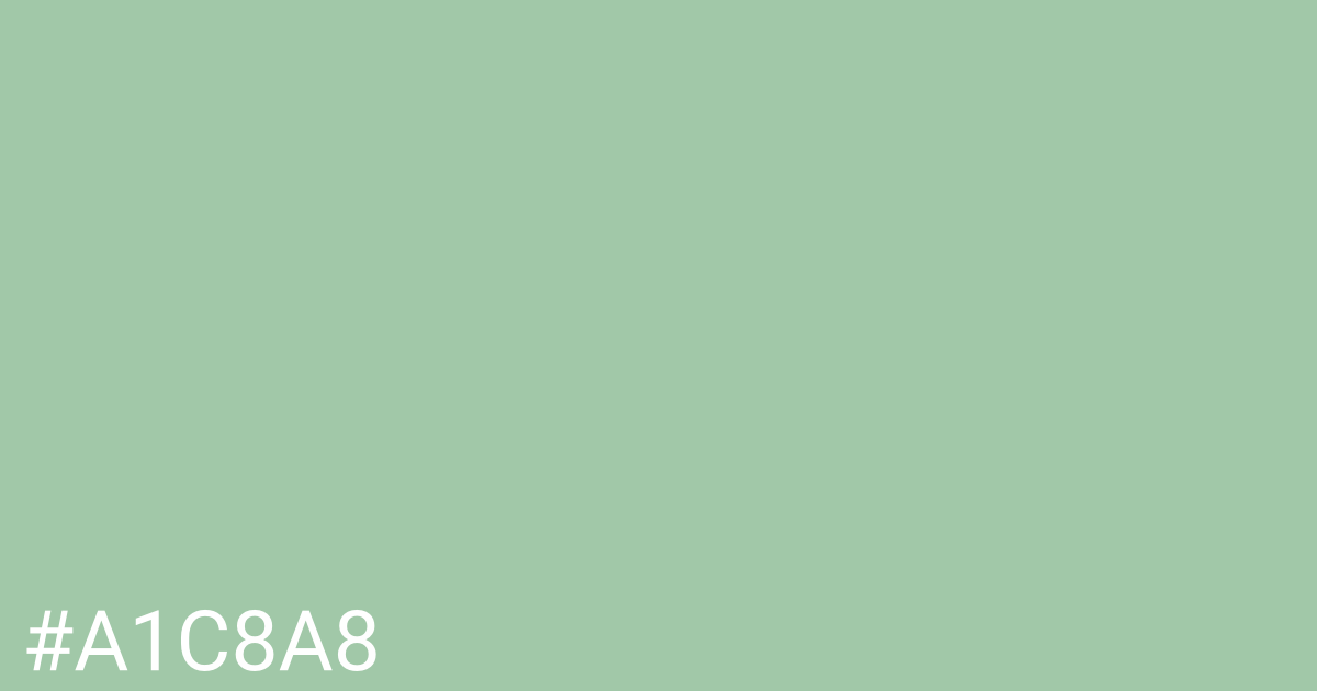 Hex color #a1c8a8 graphic