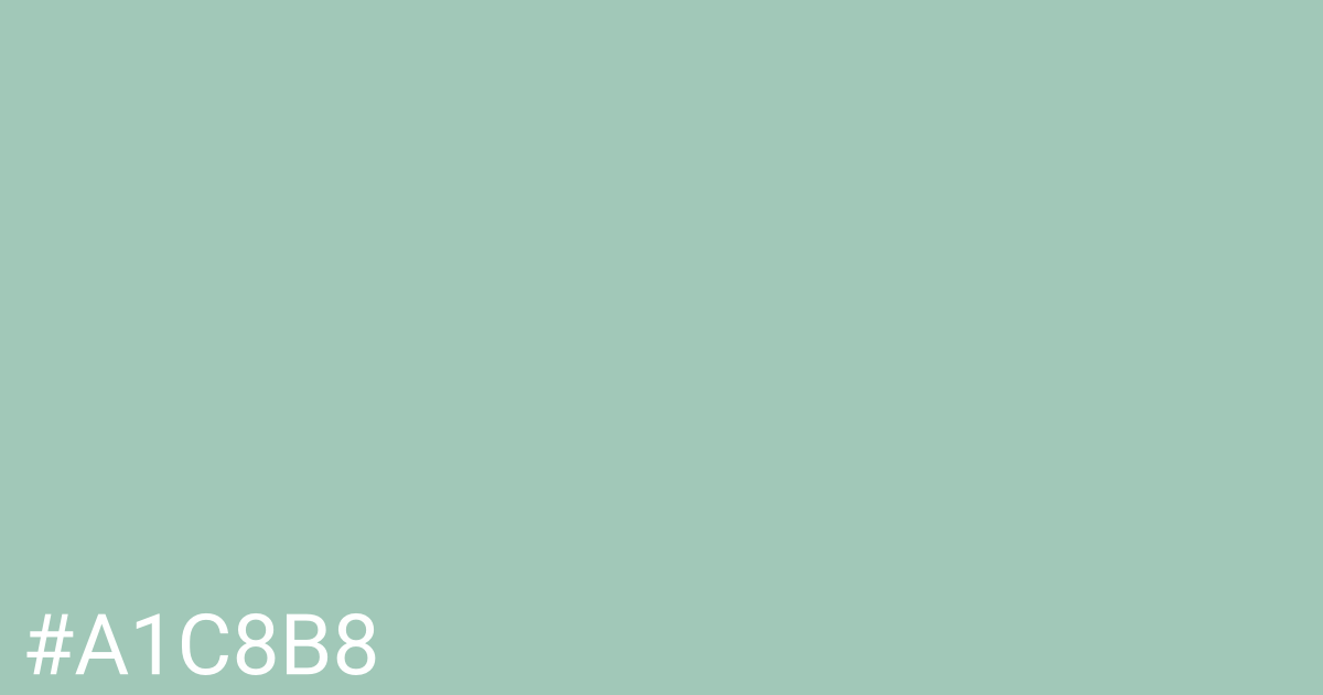 Hex color #a1c8b8 graphic