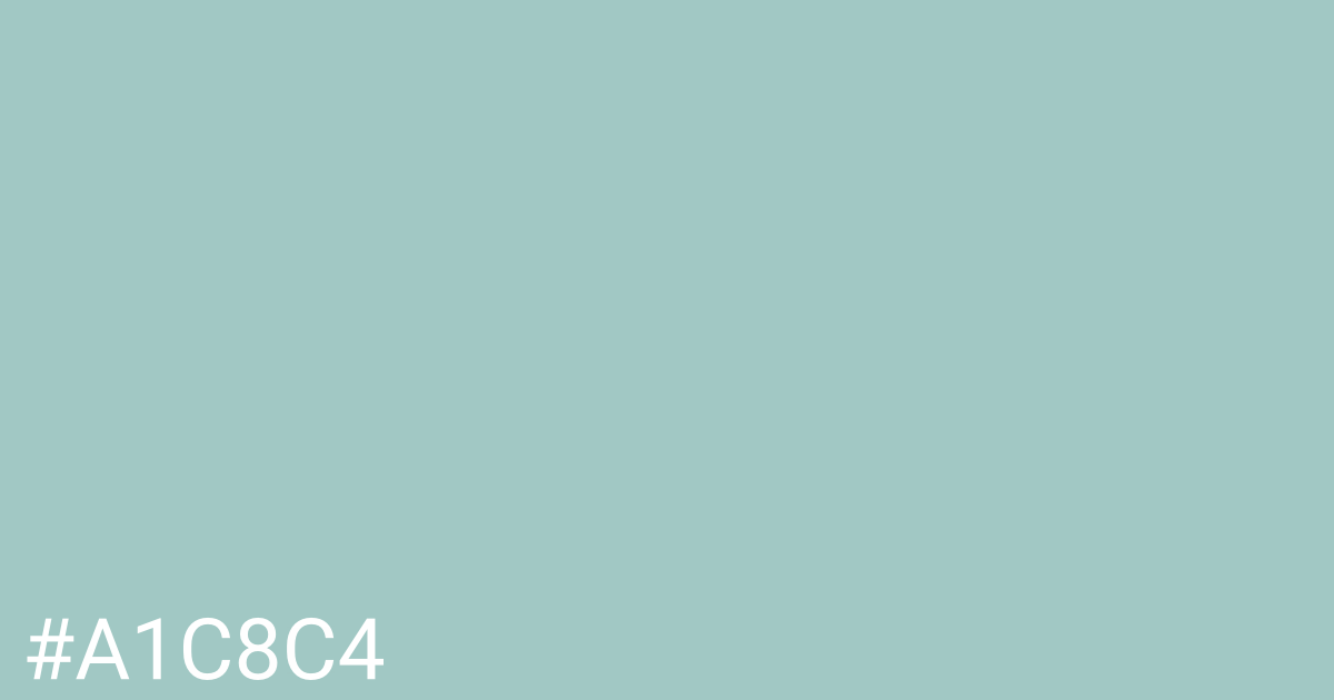 Hex color #a1c8c4 graphic