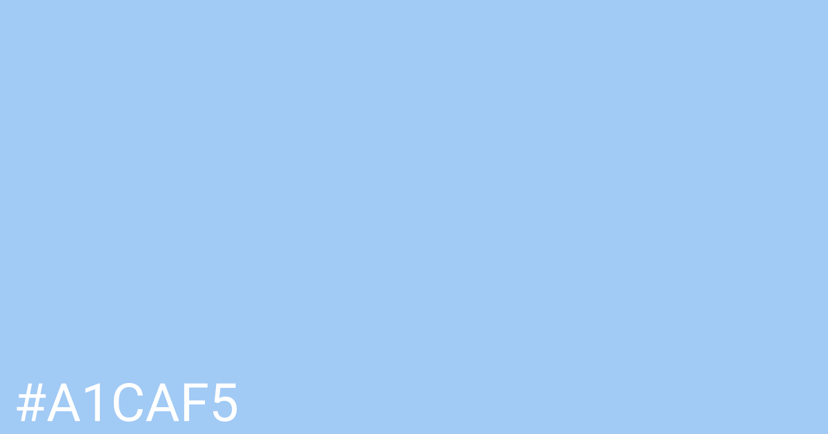Hex color #a1caf5 graphic