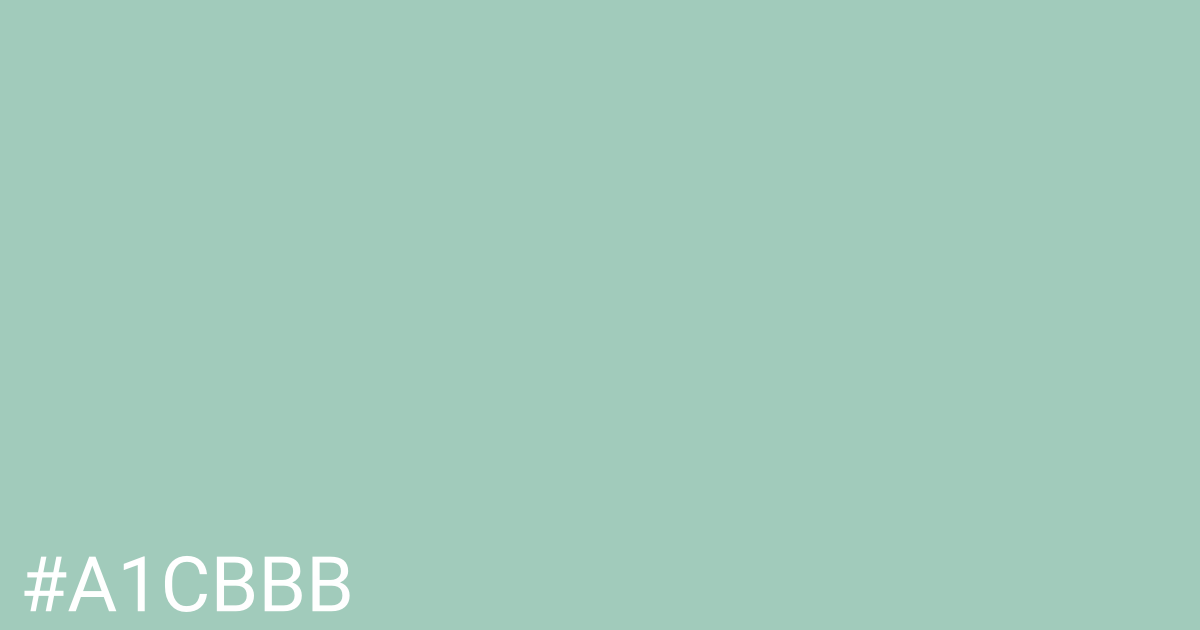 Hex color #a1cbbb graphic